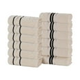 thumbnail image 2 of Superior Sadie Zero Twist Cotton Face Towel Washcloth Set of 12, Ivory, 2 of 10