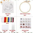 thumbnail image 2 of Needle Felting Kit Starter Set Needle Felt Supplies for Beginners with Wool, Felting Needles, Finger Cot, Felt Cloth, Foam Table, Photo frame for DIY Crafts Home Christmas Decoration, 2 of 7