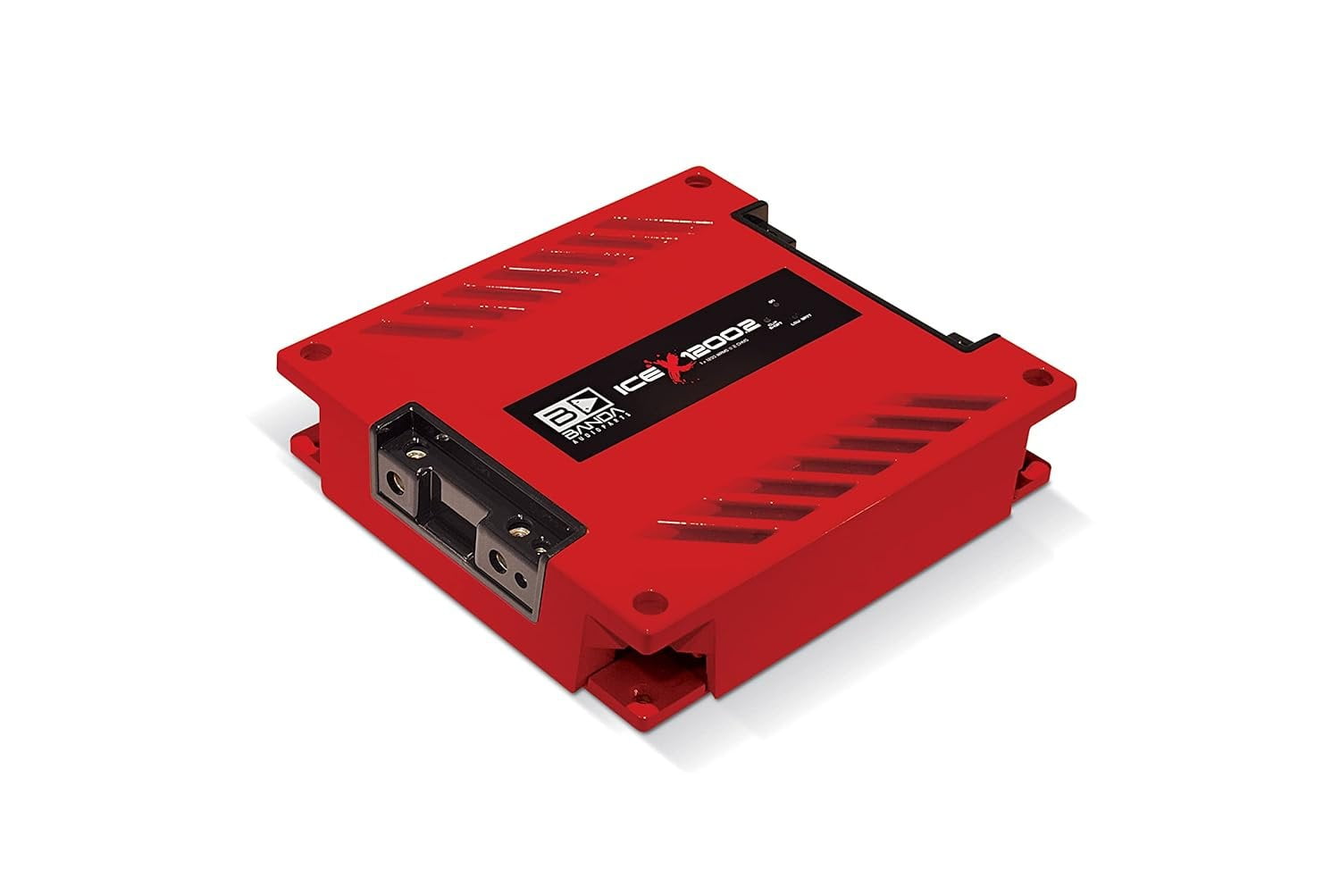 Banda ICEX1200.2RED 1200W 2 Ohm Car Audio Amplifier, Red
