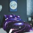 thumbnail image 3 of Unique Bargains Twin 3 Piece Galaxy Pattern Purple All-season Comforter Set for Kid's Bedroom, 3 of 8