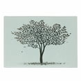 thumbnail image 1 of Tree of Life Cutting Board, Plant in the Fall Season Illustration with Falling Leaves Seasonal Art Print, Decorative Tempered Glass Cutting and Serving Board, Small Size, Brown White, by Ambesonne, 1 of 1