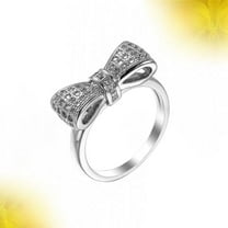 LOLIPPYY Fashion Ring for Decoration White Copper with Plating Unique Design US Size 8