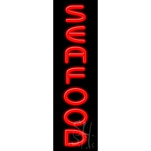 Seafood LED Neon Sign 8" Tall x 27" Wide, Clear Edge Cut Acrylic Backing, with Dimmer - Bright and Premium built indoor LED Neon Sign for restaurant window and interior decor.