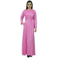thumbnail image 1 of Bimba Robe Jilbab à Manches Longues pour Femmes avec Col Mandarin et Poches, 1 of 6