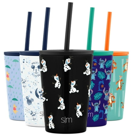 Simple Modern Disney Kids Cup 12 oz Classic Tumbler with Lid and Silicone Straw - Vacuum Insulated Stainless Steel for Toddlers Girls Boys