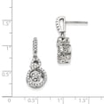 thumbnail image 2 of White Sterling Silver Earring Drop & Dangle Women'S Cubic Zirconia CZ, 2 of 2