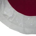 thumbnail image 3 of Northlight 48" LED Red Quilted Velvet Iridescent Christmas Tree Skirt with Faux Fur Trim, 3 of 3
