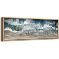 thumbnail image 3 of IDEA4WALL Extra Large Framed Canvas Print Wall Art Ocean's Edge Abstract Textured Waves and Shoreline Artwork Nature Wilderness Antique Retro Fine Art Multicolor for Home Decoration - 60"x20", 3 of 5