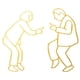 thumbnail image 1 of Pegatina de pared de batalla de baile, decoración artística moderna para habitación, telón de fondo dorado XXL, 1 of 1