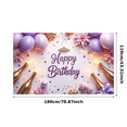 thumbnail image 3 of Decorative Design Happy Birthday Banner Colorful Balloons Birthday Celebration Photography Backdrop for Birthday Party Indoor Decoration Event Celebration, 3 of 8