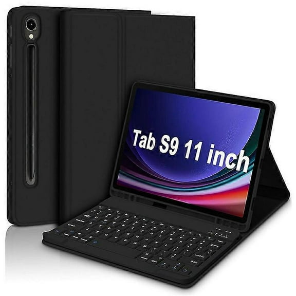 SK-X510 Compatible with Samsung Galaxy Tab S9 FE SM-X510 / X516 / X518 Bluetooth Keyboard Tablet Protective Case PU Flip Cover