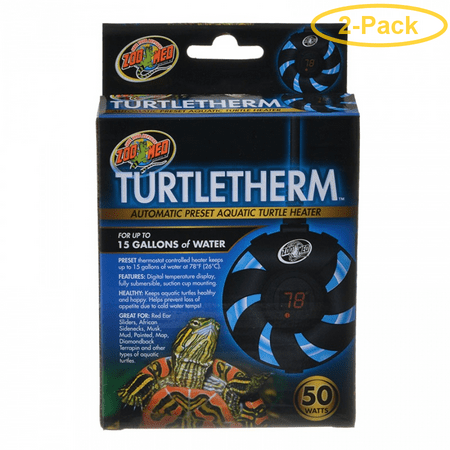 Zoo Med Turtletherm Automatic Preset Aquatic Turtle Heater 50 Watt (Up to 15 Gallons) - Pack of