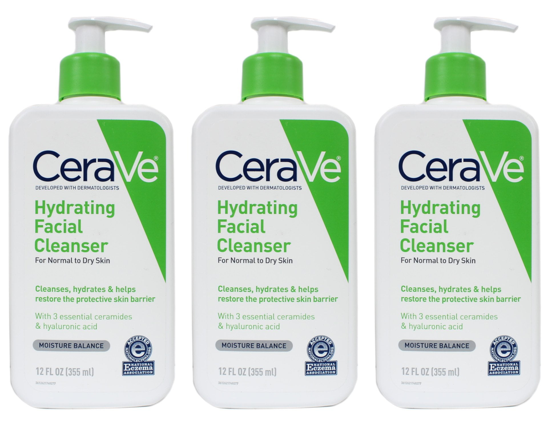 CeraVe Hydrating Facial Cleanser Cream For Normal To Dry Skin 12 Ounce 