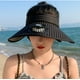 thumbnail image 5 of Sombrero de ala ancha con protección solar y ventilador de carga USB. Sombrero de protección solar abierto para viajes al aire libre., 5 of 5