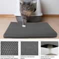thumbnail image 4 of BN-LINK 17" x 23" Cat Litter Mat Trapping Match, Honeycomb Double Layer Design, Urine-Proof and Water Proof, Scatter Control, Easier to Clean & Washable(Gray), 4 of 6
