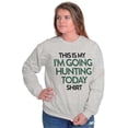 thumbnail image 3 of I'm Going Hunting Today Unisex Plus Fleece Graphic Sweatshirt Brisco Brands 2X, 3 of 5
