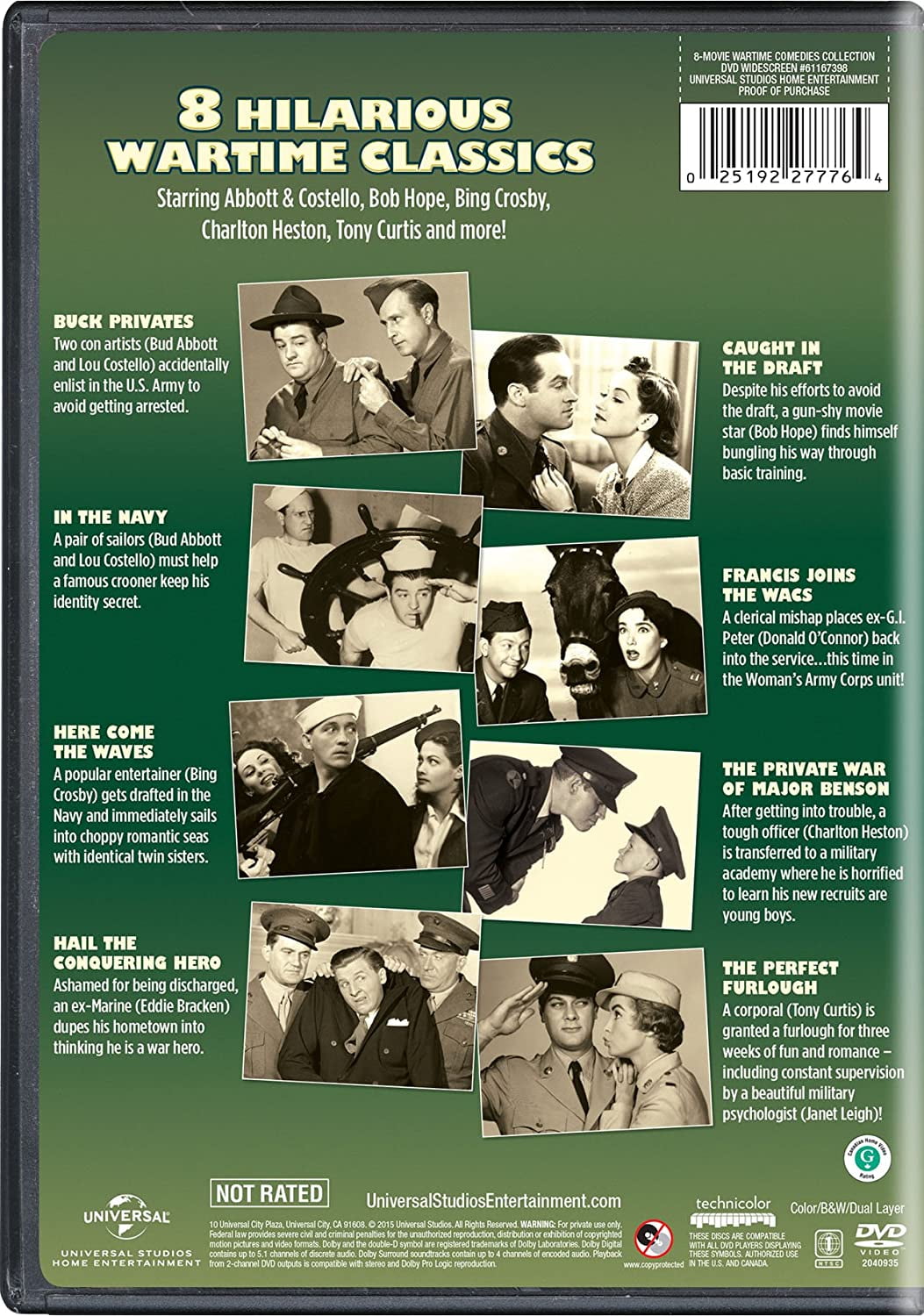 8 Movie War Time Comedies Collection (DVD), Comedy, Universal
