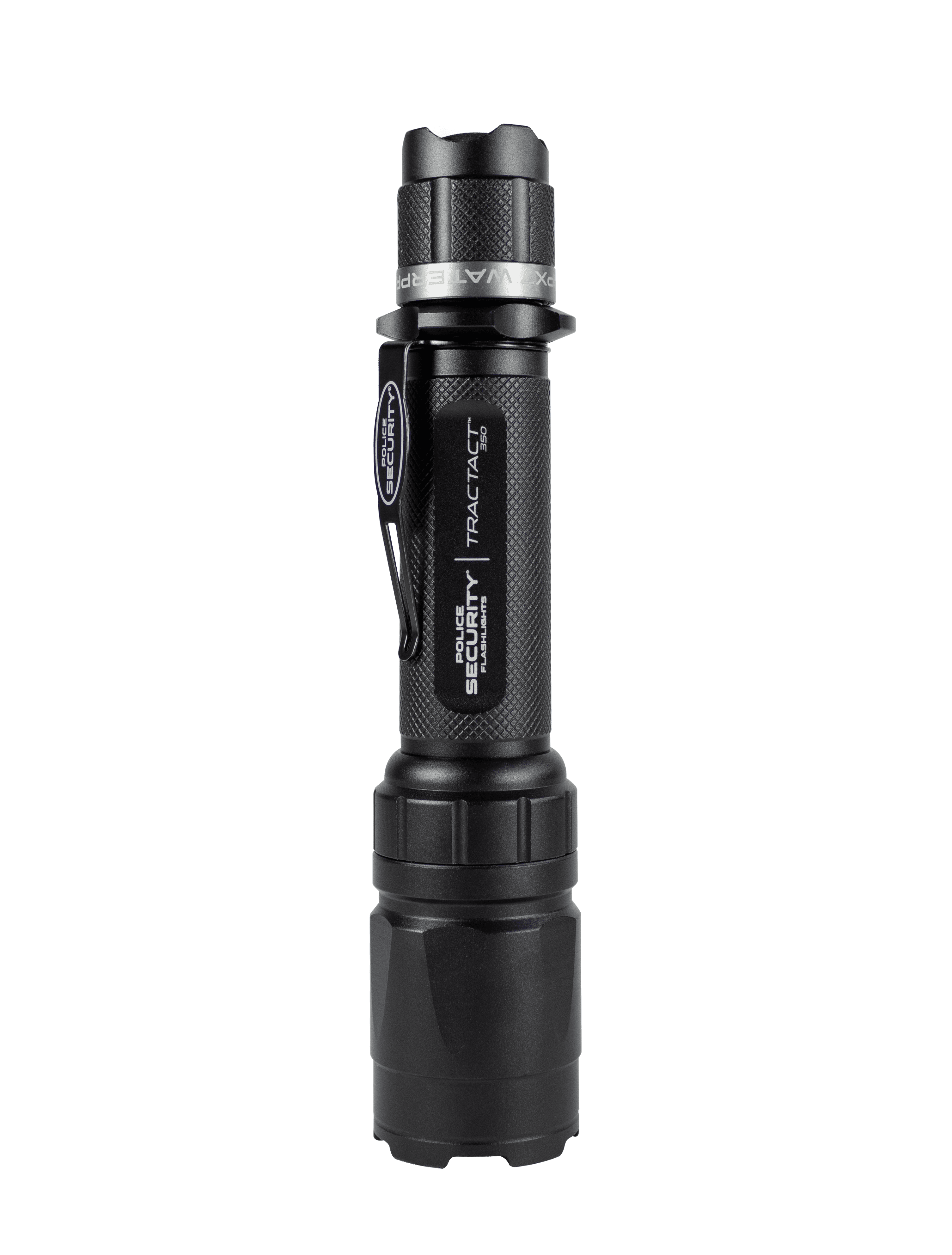 (3 pack) Police Security Trac-Tact 350 Lumen LED Flashlight, 2AA Black, Aluminum