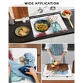 thumbnail image 6 of nqOlkjepod Large Induction Cooktop Protector Mat 31"x24", Spring Botanical Stove Top Covers for Electric Stove, Blue Floral Vase Watercolor Decorative Stove Burner Cover Mats, Glass Top Stove Cover, 6 of 8