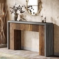 thumbnail image 4 of Tribesigns 55-Inch Farmhouse Entryway Console Table, Dual-Tone Wooden Sofa Table for Hallway, Entrance, Living Room, 4 of 7