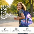 thumbnail image 4 of Bulopur Axolotl Print Kids School Backpack Set 4 Pcs Breathable Kids School Bag with Lunch Box, Pencil Case and Water Bottle Cover for Space Theme Kids, 4 of 7