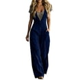 thumbnail image 2 of Edvintorg Women's Casual Loose Jumpsuits One Piece Sleeveless Wide Leg Long Rompers with Pockets Plus Size Clothes for Women, 2 of 8