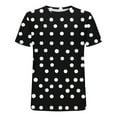 thumbnail image 5 of ZCFZJW Summer Short Sleeve T-Shirts for Men Big and Tall Regular Fit Casual Polka Dot Print Crewneck Basic Workout Tees Tops Black XXXXL, 5 of 5