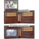 thumbnail image 3 of Mens Wallet With Chain Genuine Leather Purse Rfid Blocking Bifold Wallet With Id Window Card Slots, Black, 3 of 5