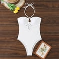 thumbnail image 5 of JIAYUE Women's One-Piece Swimsuit Halter Neck Fashion Sleeveless Backless Sexy Solid Color Comfortable For Beach Pool Cozy Female Swimwear, 5 of 6