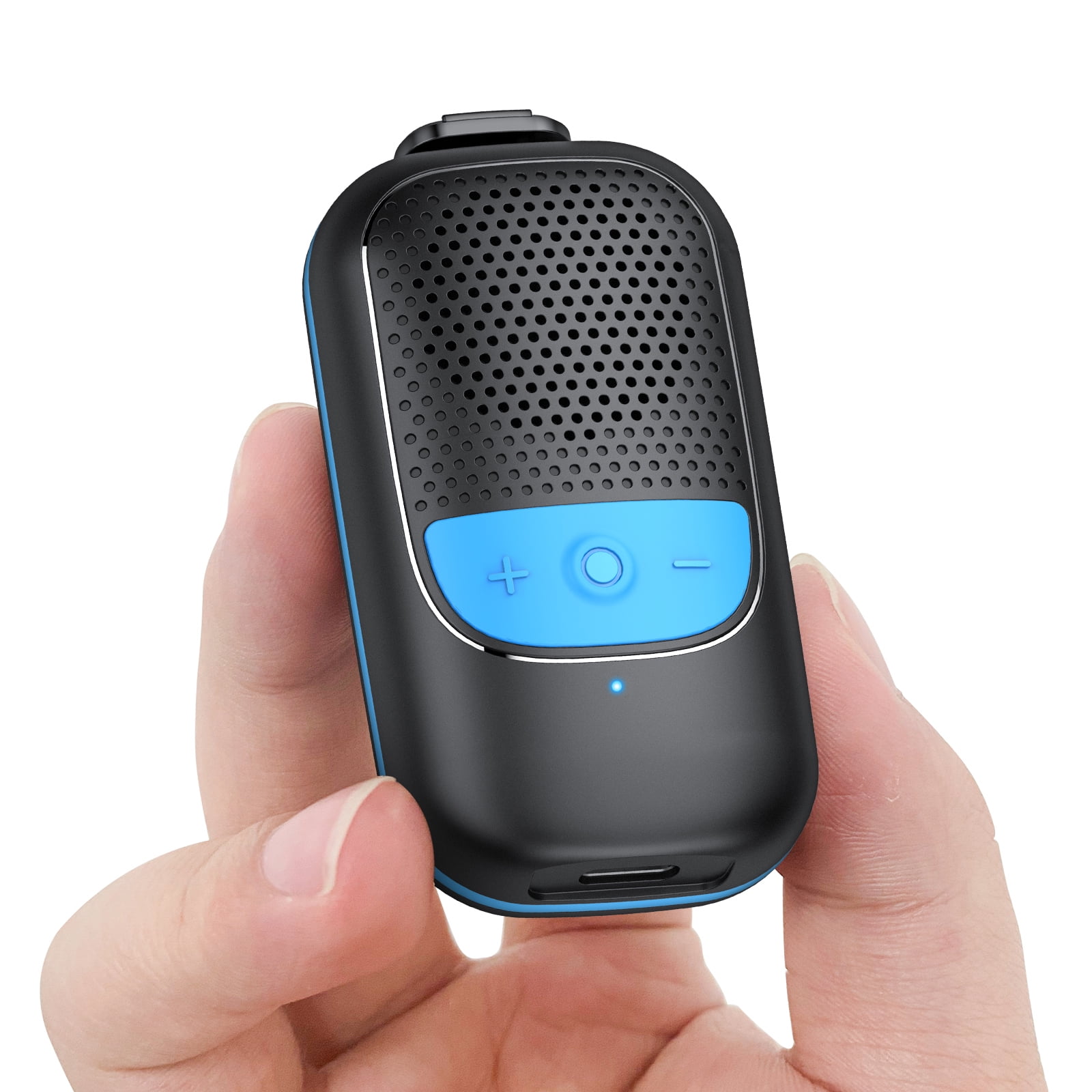 CASCHO Wearable Clip-On Bluetooth Speaker, Blue