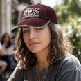 thumbnail image 6 of VLOOCKLW Baseball Cap “There’s A 99% Chance I Don’t Care” Funny Letter Design Adjustable Dad Hat Vintage Distressed Casual Daily Sun Hat, 6 of 7