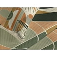 thumbnail image 4 of Ambesonne Monstera Quilted Bedspread Set 3 Pcs, Leaves Mid Century Boho, Queen Size, Peach and Pale Reseda Green, 4 of 5