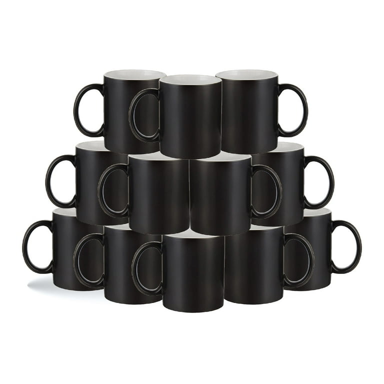 11oz Black Color Changing Ceramic Sublimation Mug – 12 Per Case