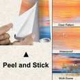 thumbnail image 4 of Peel and Stick Wallpaper Sunset sky reflected water Modern Art Wall Mural Decor Self Adhesive and Removable 100in x 144in, 4 of 8