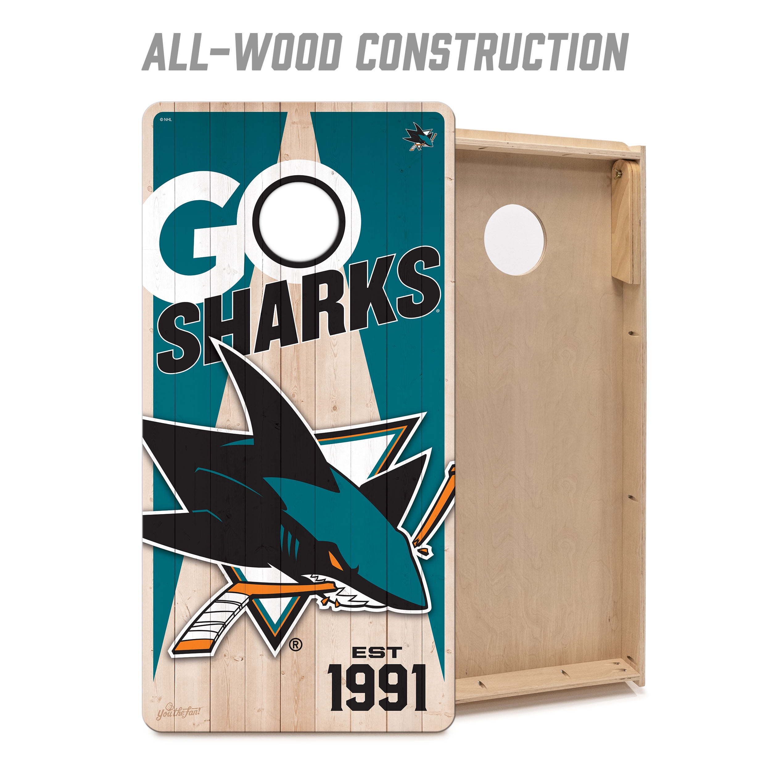 YouTheFan NHLSan Jose Sharks 2' x 4' Cornhole Game