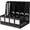 Black, variant on SAYEEC Plastic Vertical File Holder, 4-Compartment Desktop Magazine Organizer for Office & Home Storage, Gray