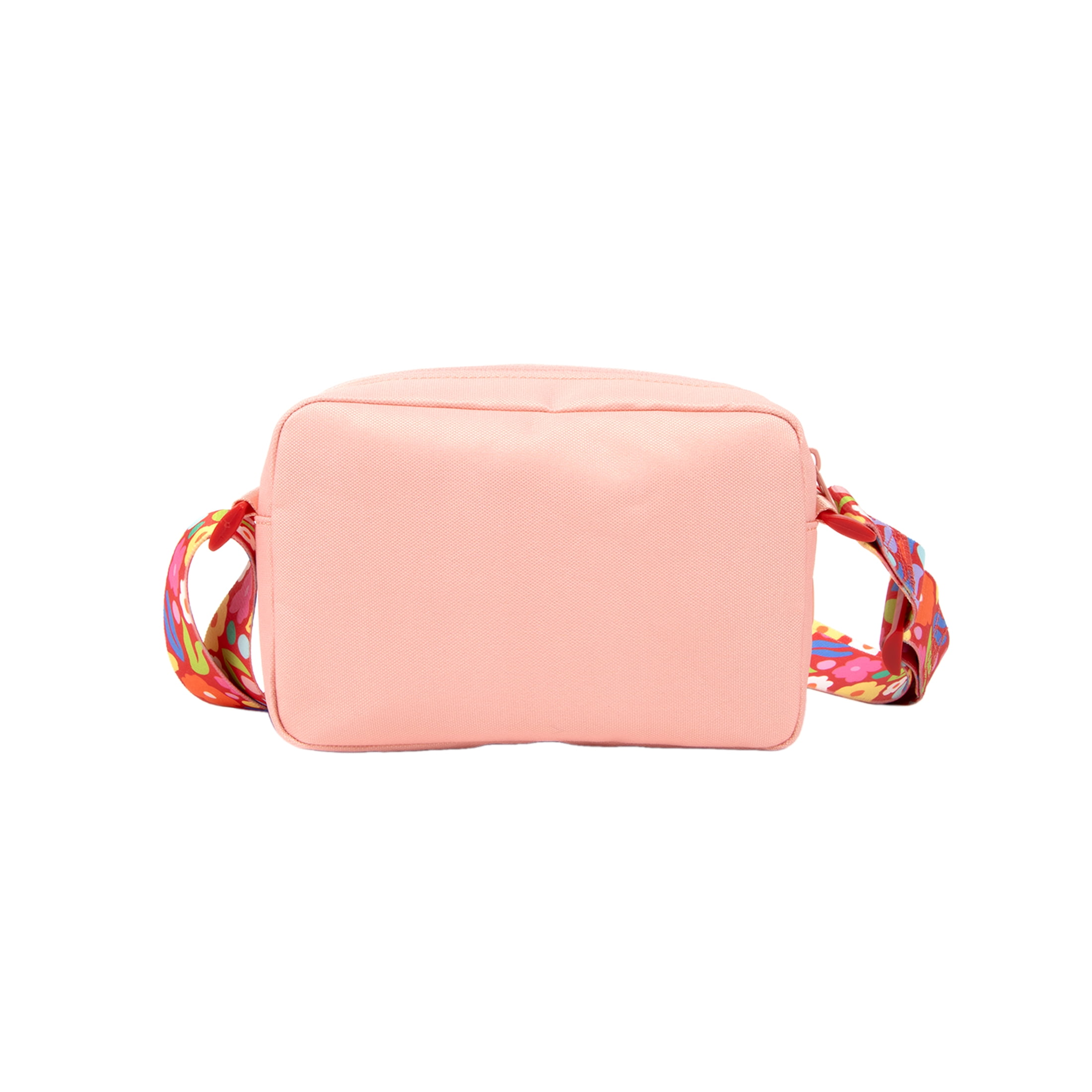 Oodles Pink Floral Print Cross-Body Pet Waste Bag Carrier with Removable Strap, One Size