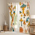 thumbnail image 3 of Feelyou Groovy Flower Floral Curtains Pack of 2 (42x84 Each), Mushroom Curtains Blackout, 3 of 6