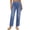 Blue(Womens Jeans), variant on Womens Jeans Straight Leg Mid Waist Casual Slim Fit Pull On Cropped Denim Pants with Pockets,Black,Size M