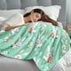 thumbnail image 5 of Easter Flannel Sofa Blanket with Cute Bunny and Eggs Pattern, Soft Cozy Throw Blanket for Couch Bed Decor, Holiday Gift, Lightweight Decorative Blanket for Living Room Home Decor, 5 of 6