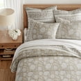 thumbnail image 3 of Levtex Home - Adare Taupe - Euro Sham - Striped Floral - Taupe, Grey and Cream - (26x26in.) - No Insert - Cotton, 3 of 4