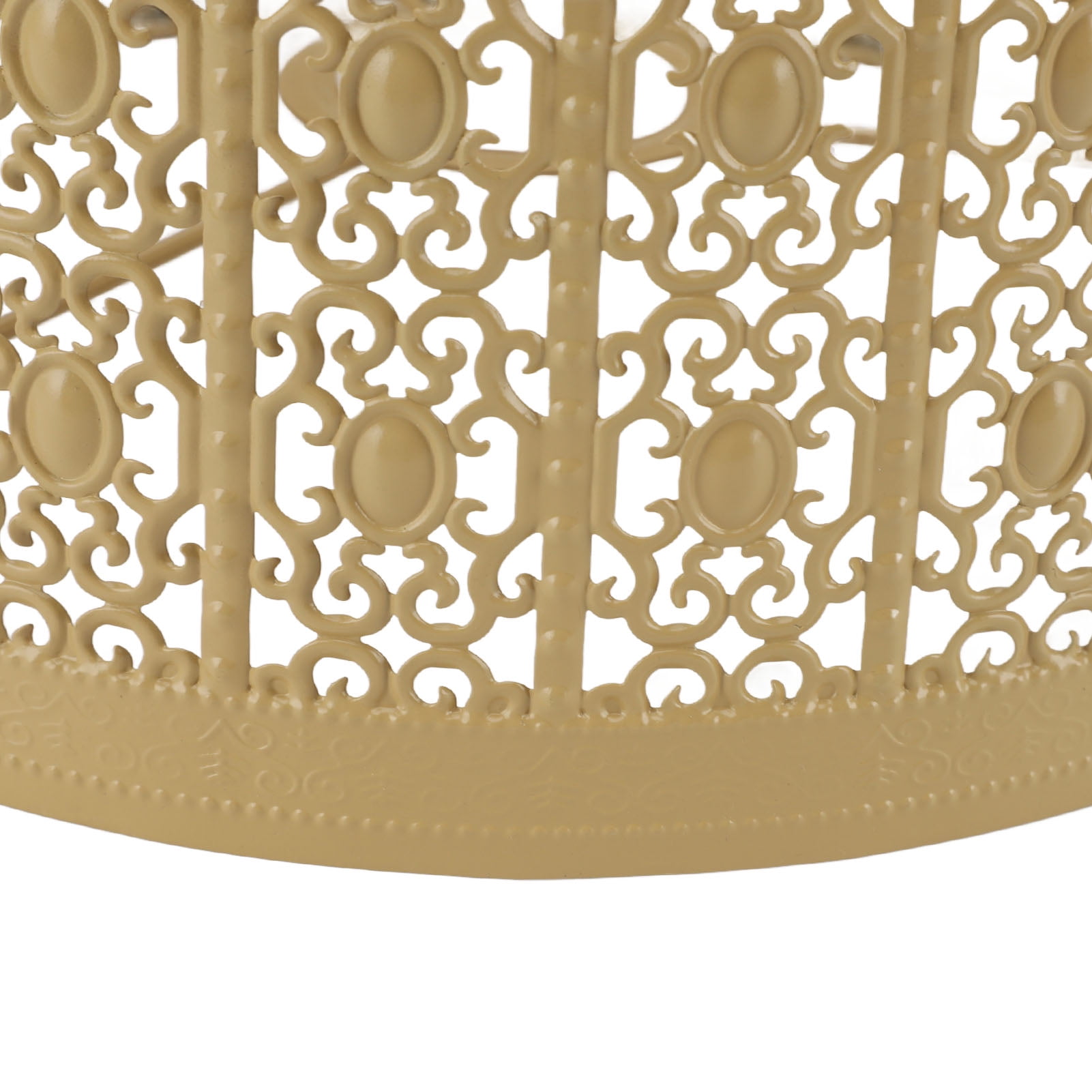 BIMZUC Yellow Hollow Out Metal Lamp Shade, Art Carving Ceiling Pendant Light Cover, Compatible with E27 & E14 Sockets, 9.8 in / 25 cm Drum Chandelier Shade for Bedroom and Living Room