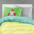 thumbnail image 2 of Christmas Fleur de lis Santa Claus Fabric Standard Pillowcase, 2 of 2