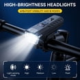 thumbnail image 6 of MORSUMA Bike Light Set, IPX4 Waterproof Smart Sensor Headlight with LCD Display, Black, 6 of 8