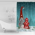 thumbnail image 2 of Christmas Shower Curtain Christmas Gnome Tomte Shower Curtains for Bathroom Decor, Red Christmas Barn For Christmas Decoration Bath Curtains Sets with Hooks Waterproof Small Stall Size 36" x 72", 2 of 6