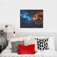 thumbnail image 4 of Lsque Red And Blue Fire Dragon C Print Wall Art – Decorative Picture for Living Room, Bedroom, and Office (Horizontal), 4 of 6