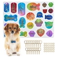 thumbnail image 3 of Troqueles De Placa De Identificación Para Colgantes Decorativos De Resina Resina Para Fabricación De Manualidades+15x Llaveros Llaveros De Color Con Cadena De Metal Baoblaze  none, 3 of 8