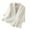 White, variant on ZZwxWA Women's Casual Blazer Summer 3/4 Length Sleeve Solid Color Lightweight Cardigan Loose Fit Lapel Collar Suit Jackets