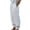 White, variant on ZQUUVOU Women's Cotton Linen Pants Solid Color Cotton And Linen Inlaid Lace Trousers With Pockets Elastic Waist White