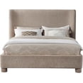 thumbnail image 3 of Meridian Furniture Penny Beige Chenille Fabric Full Bed, 3 of 11